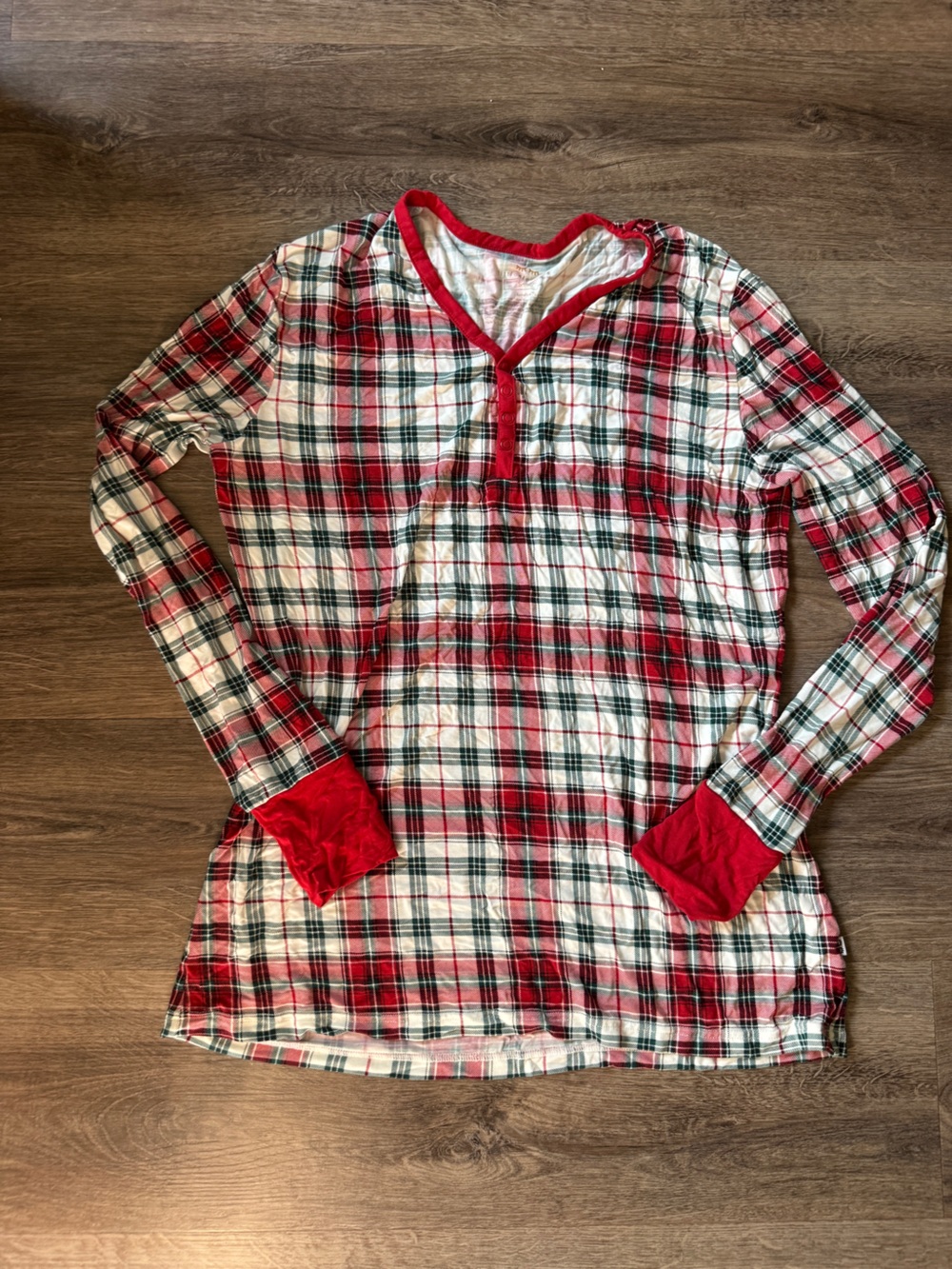 Little Sleepies Christmas Plaid Womens Shirt S